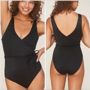 Andie Swim ‘Belmar’ One Piece Swimsuit - Black |Medium - NWT | Belted
